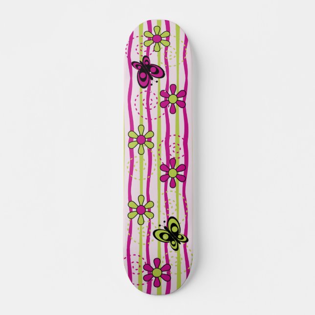 Skate Flores e Borboletas (Frente)