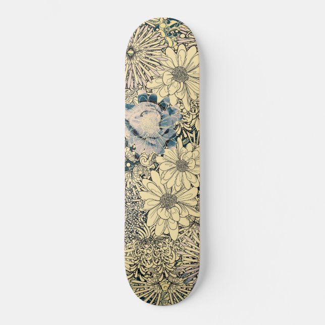 Skate Flores Ilustradas Vintage (Frente)