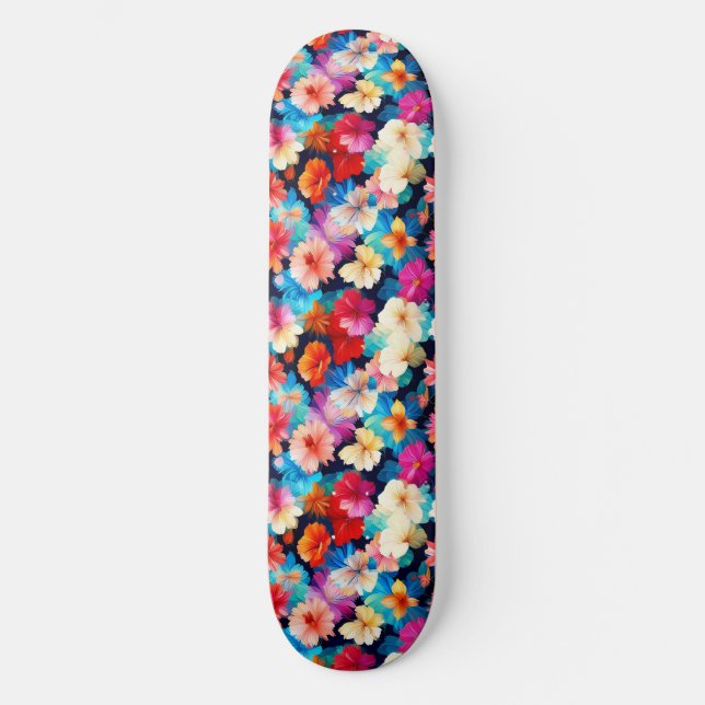 Skate Flores Multicoloridas Florais Padrão-37566 (Frente)