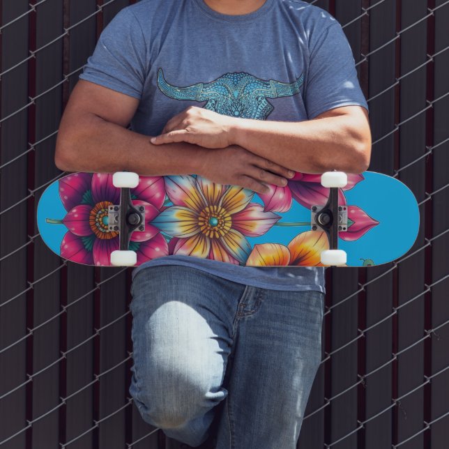 Skate Flores personalizadas (Ao ar livre 3)
