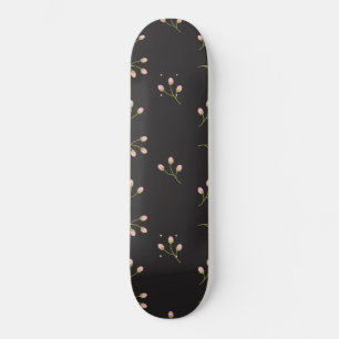 Skate Flores Rosa Flores Verdes Primavera Flores Pretas