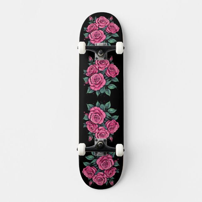 Skate Flores Rosa Rosa Rosa Rosa Rosa Rosa Rosa Rosa Ros (Frente)