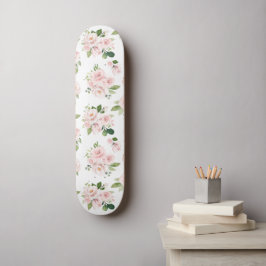 Skate Flores Rosa, Rosas Rosa, Flores De Aquarelas