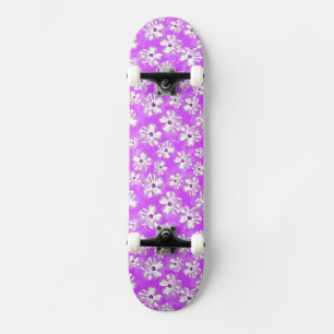 Skate Flores roxas do hibiscus
