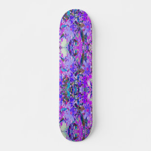Skate Flores selvagens de púrpura e magenta coloridas