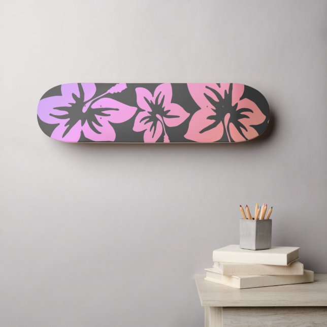 Skate Flores Tropicais Hibiscus (Arte de parede (Horz))