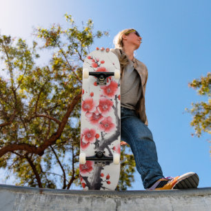 Skate Flores Vermelhas