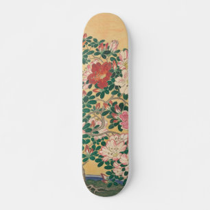 Skate Flores Vintage Azalea Pintura Japonesa