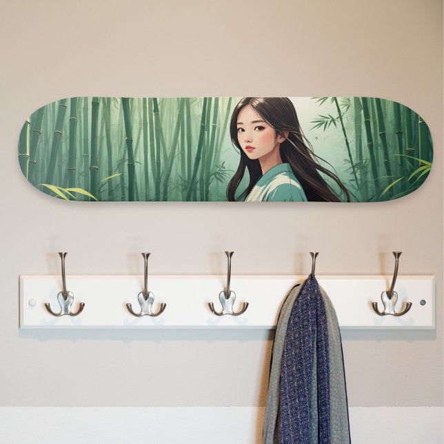 Skate Floresta de Bambu com Mulher Asiática (Criador carregado)