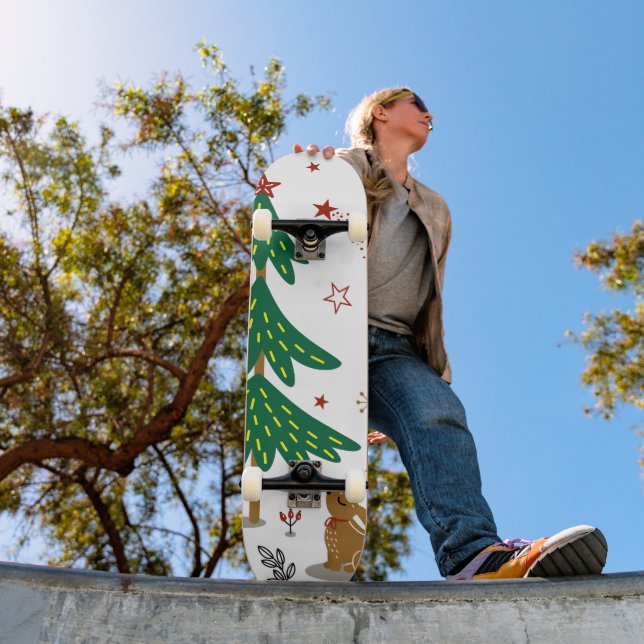 Skate Floresta de Natal Arborizada com Coelhos (Ao ar livre 1)