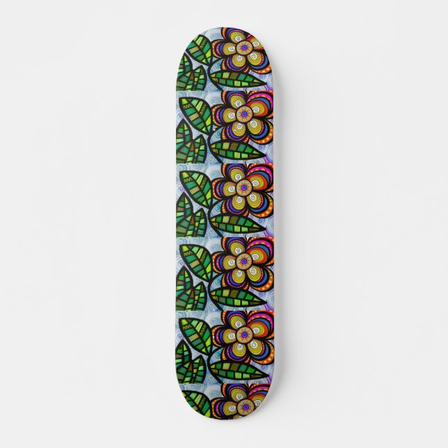 Skate FLOWERS GIRLS Skateboards (Frente)