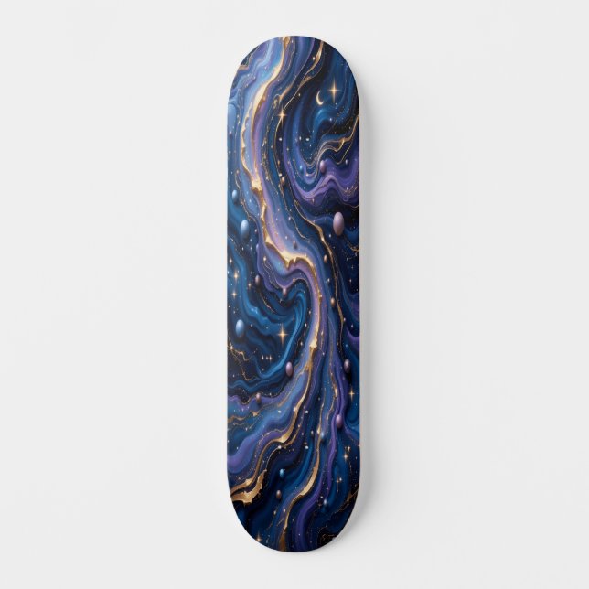 Skate Fluxo de mármore galáctico Edição 3 (Frente)
