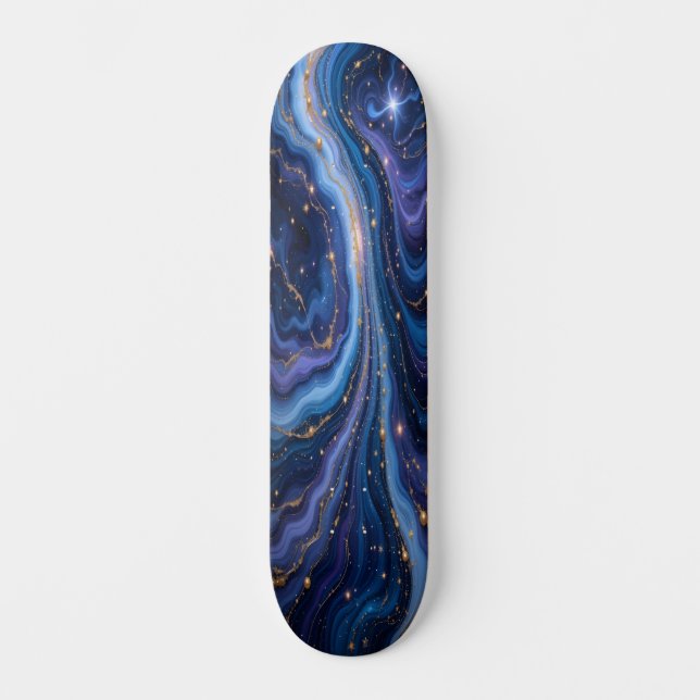 Skate Fluxo de mármore galáctico Edição 4 (Frente)