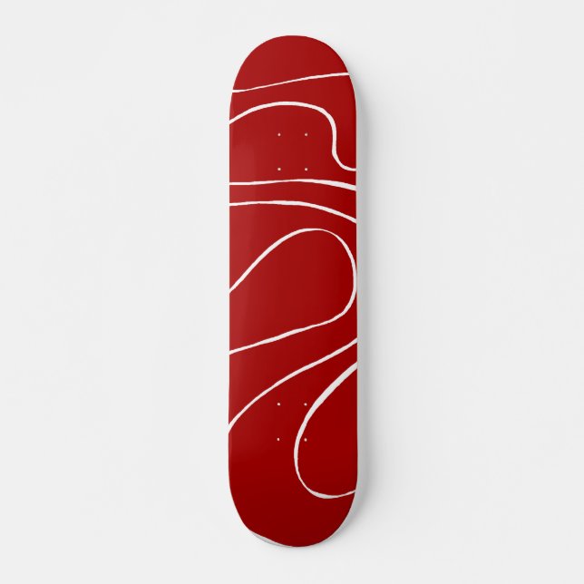Skate Fluxo e Refluxo 2 em Vermelho e Branco (Frente)