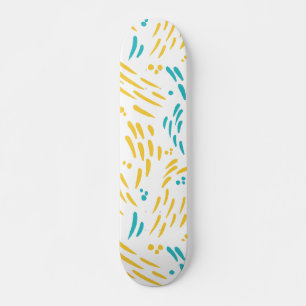 Skate Fluxo em turquesa e amarelo