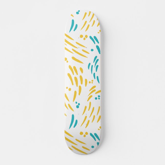 Skate Fluxo em turquesa e amarelo (Frente)