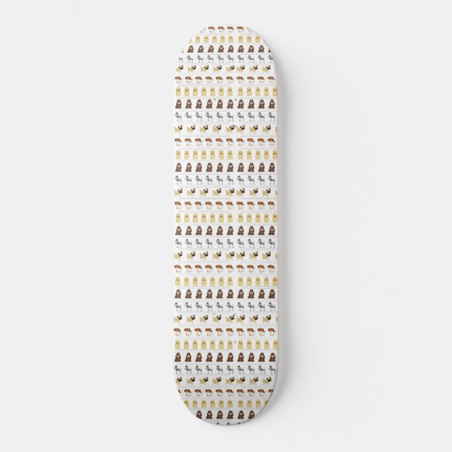 Skate fofo padrão de cão design para amantes de cães - b (Frente)