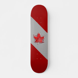 Skate Folha de bordo vermelha canadense em olhares da