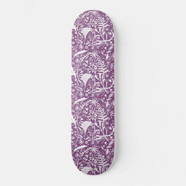 Skate Folhagem bonito de Púrpura Botânica (Frente)