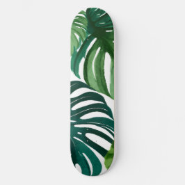 Skate Folhas de Monstera Aquarela