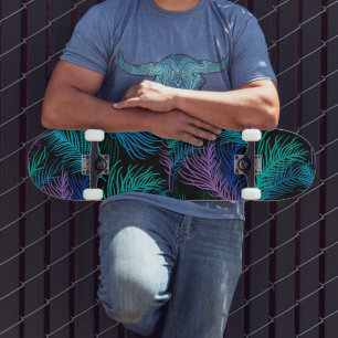 Skate Folhas de Palma Multicoloridas