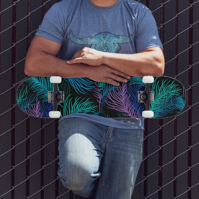Skate Folhas de Palma Multicoloridas (Ao ar livre 3)