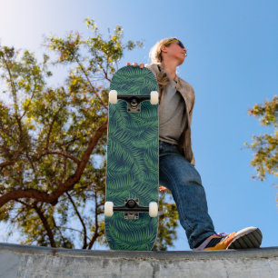 Skate Folhas de Palma Tropicais Noturnas