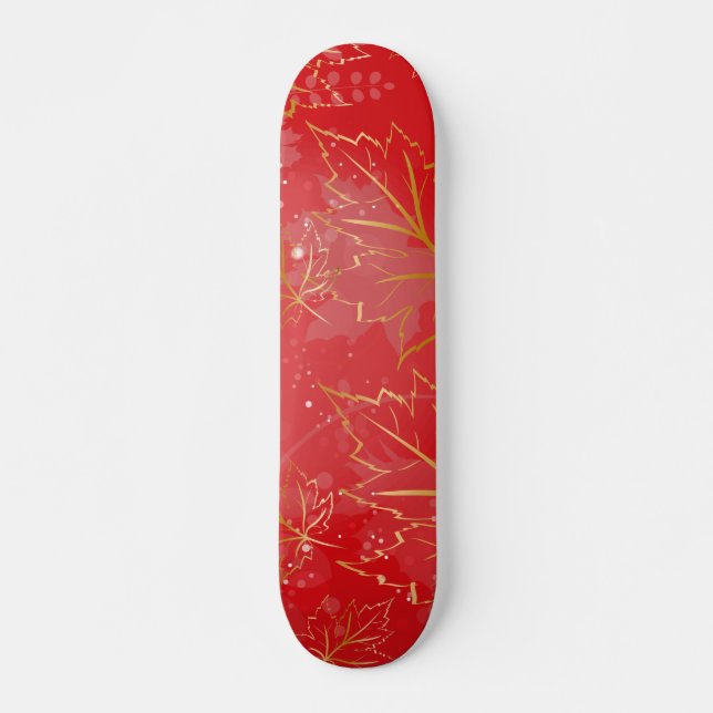 Skate Folhas Douradas 6 (Frente)