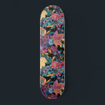 Skate Folhas Florais Mistas Folhosas Berry Padrão de Aqu<br><div class="desc">Este padrão artístico e moderno de outono é perfeito para os meses de inverno. Apresenta vermelho-burlu pintado à mão, roxo-burguês, amarelo-mostarda, castanho-castanho, verde-florestal verde-lacrimogêneo, flores azuis-marinho e deixa o padrão do buquê sobre um simples fundo preto. É artístico, tradicional, país e quente; o design perfeito para a vibração sazonal de...</div>