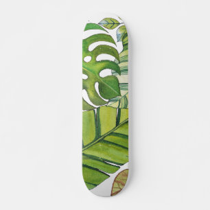 Skate Folhas Tropicais Bonitas Em Painéis De Água