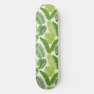 Skate Folhas Tropicais & Padrão Sem Costura Monstera