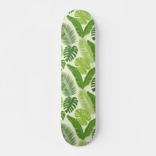 Skate Folhas Tropicais & Padrão Sem Costura Monstera
