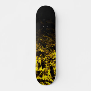 Skate Forjado em Ouro espirais geométricas pretas