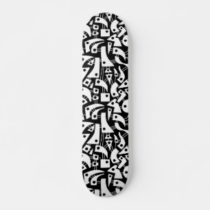 Skate Formas Abstratas 180318 - Branco no Preto
