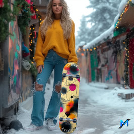 Skate Formas Abstratas Dinâmicas com Padrões Geométricos