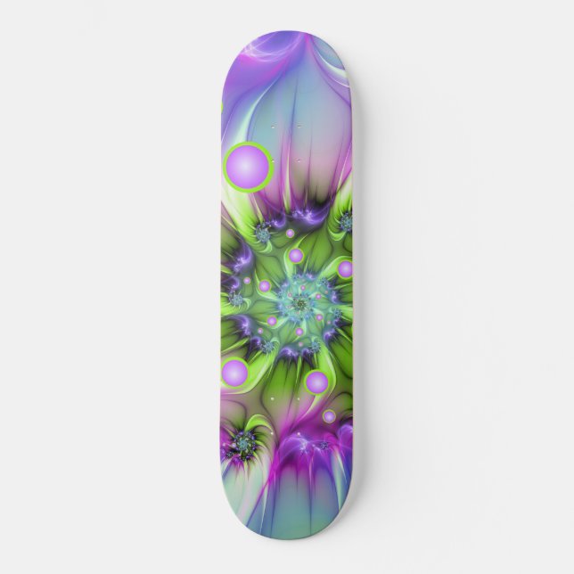 Skate Formas espirais coloridas, redondas, forma Abstrat (Frente)