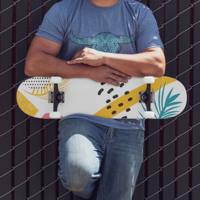 Skate Formas Tropicais Abstratas (Ao ar livre 3)