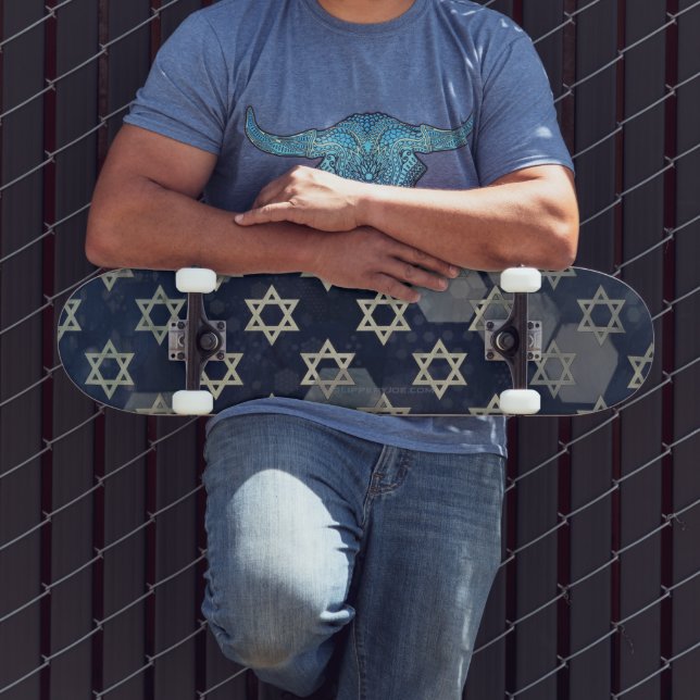 Skate Forte vibe de Hanukkah de SlipperyJoe estrela de D (Ao ar livre 3)