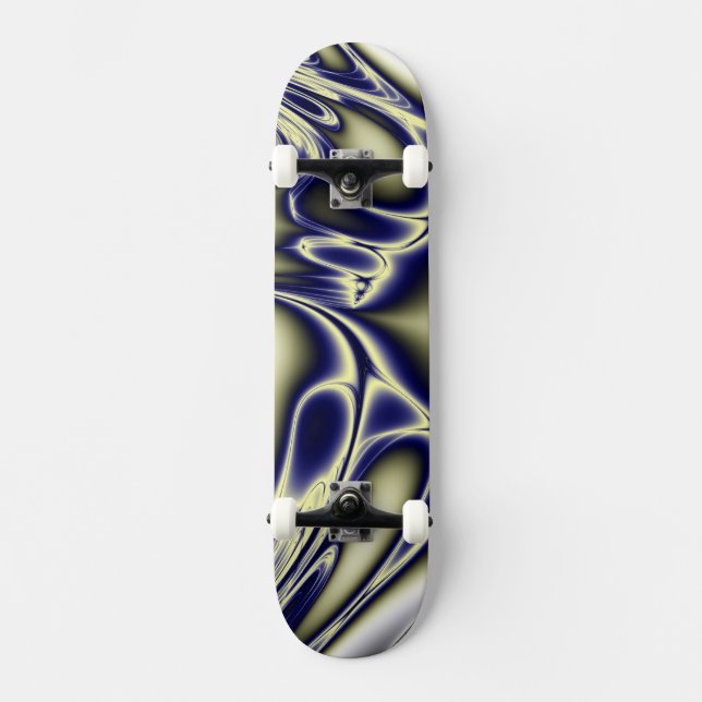 Skate Fractal Azul Florido (Frente)