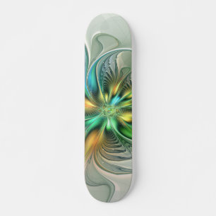 Skate Fractal de Flor Abstrato moderna fantasia colorida