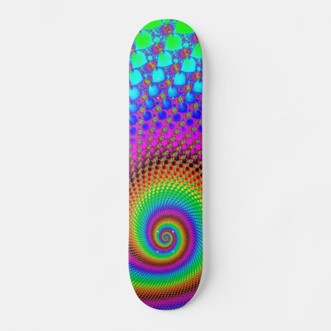 Skate Fractal Espiral abstrato (Frente)