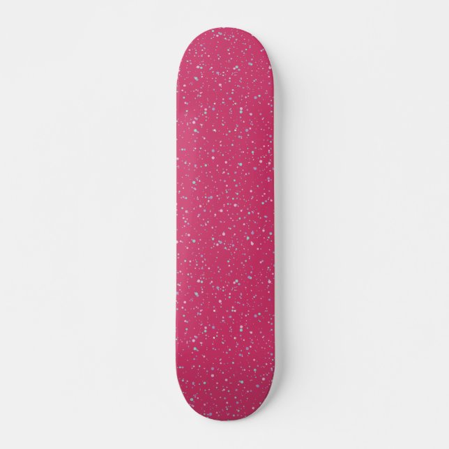 Skate Framboesa Rosa Espetada Pintada Pintada Pintada (Frente)