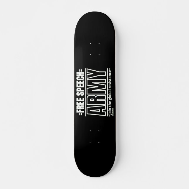 skate "FREE SPEECH ARMY 2" (Frente)