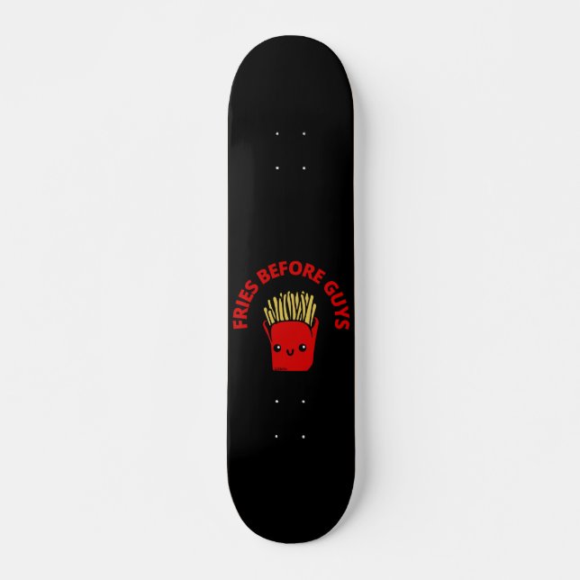 Skate FRIES ANTES DO CARA fritas francesas engraçadas tr (Frente)