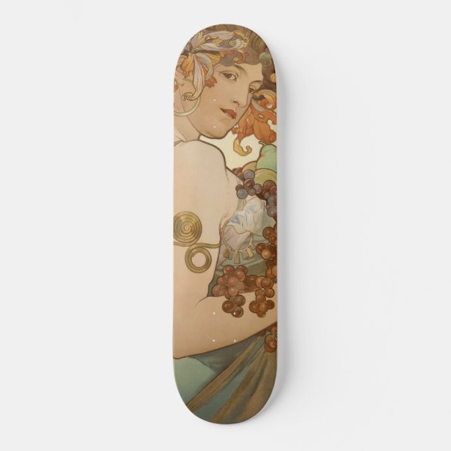 Skate Fruta (Art Nouveau) (Retrato feminino) (Frutas) (Frente)
