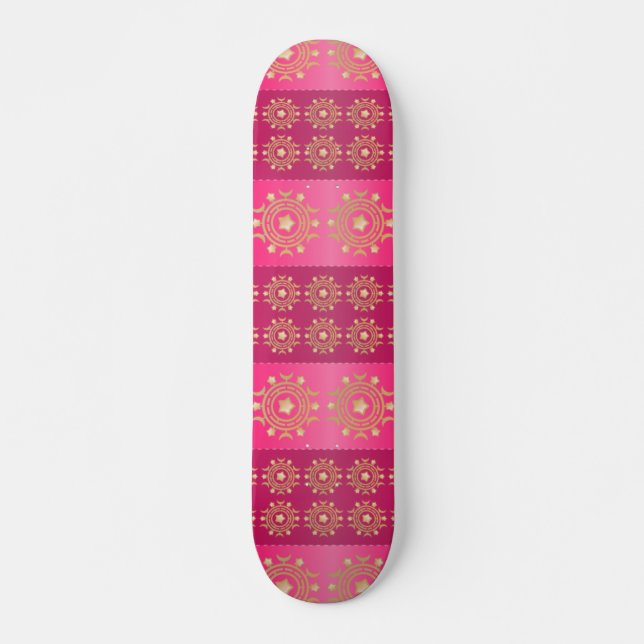 Skate Fuchsia Oriental Mandala Patterno (Frente)