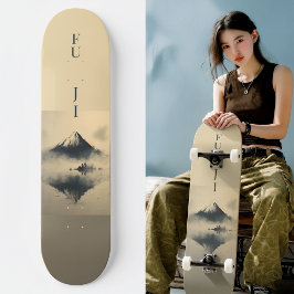 Skate FUJI - Minimalist Sumi-e Ink