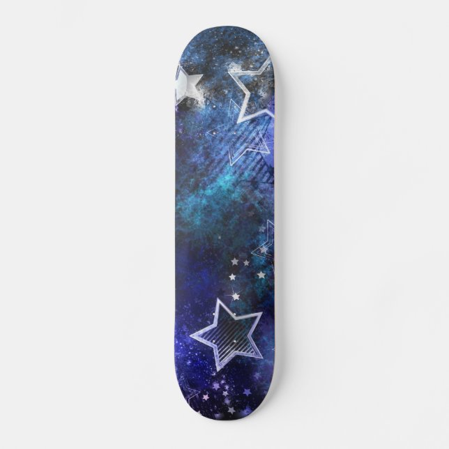 Skate Fundo de Espaço com Estrelas (Frente)