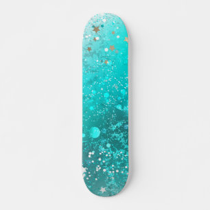 Skate Fundo de folha de Turquesa hortelã