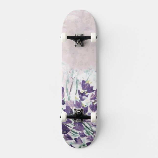 Skate Fundo do grunge da aguarela com sinos (Frente)